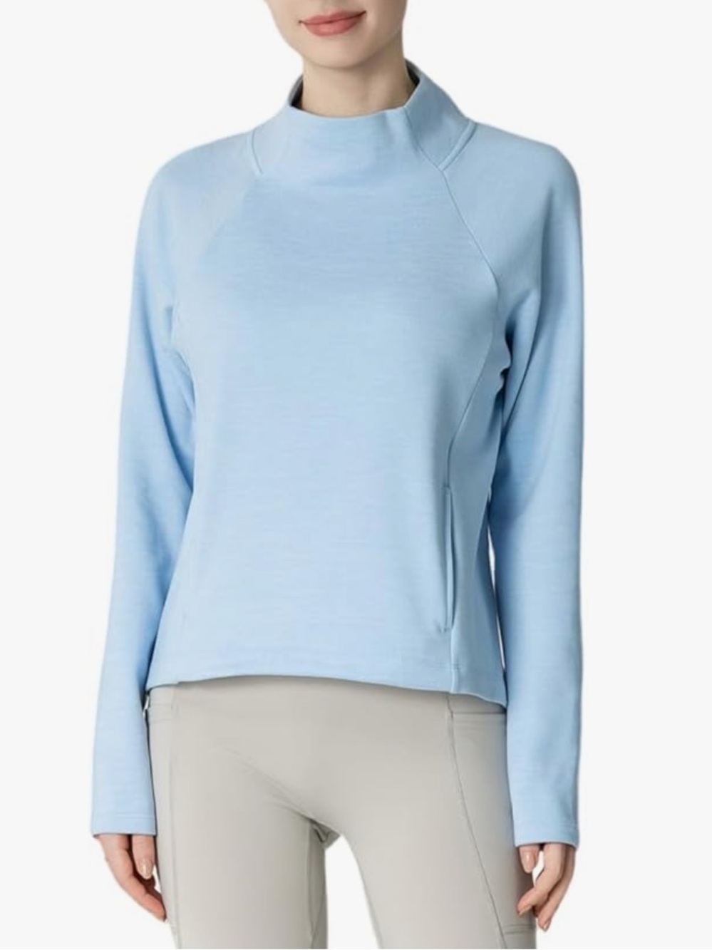 Leapstride Stand-Up Turtleneck Fleece Sweatshirt Cozy Outdoor-Core Pullover NWT